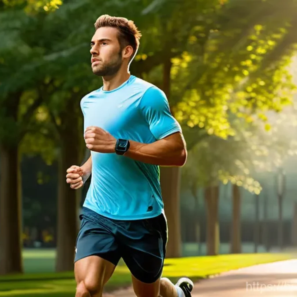 스포츠 보조기기 - **Prompt:** A fit male athlete in his late 20s, with a determined expression, is captured in a dynam...