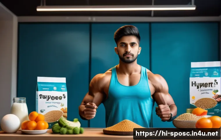 식사와 운동의 관계 - A detailed, vibrant scene of a young Indian man performing weight training in a modern gym, wearing ...